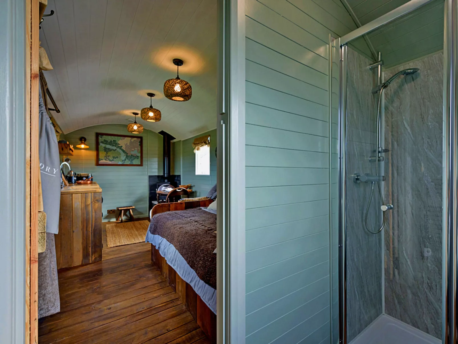 'Joan' Shepherds Hut-Binnen