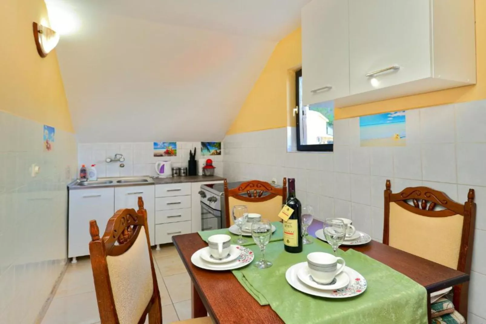 Charming Kotor Bay Retreat Just Steps from the Beach - Two Bedroom Apartment With Sea View-Keuken