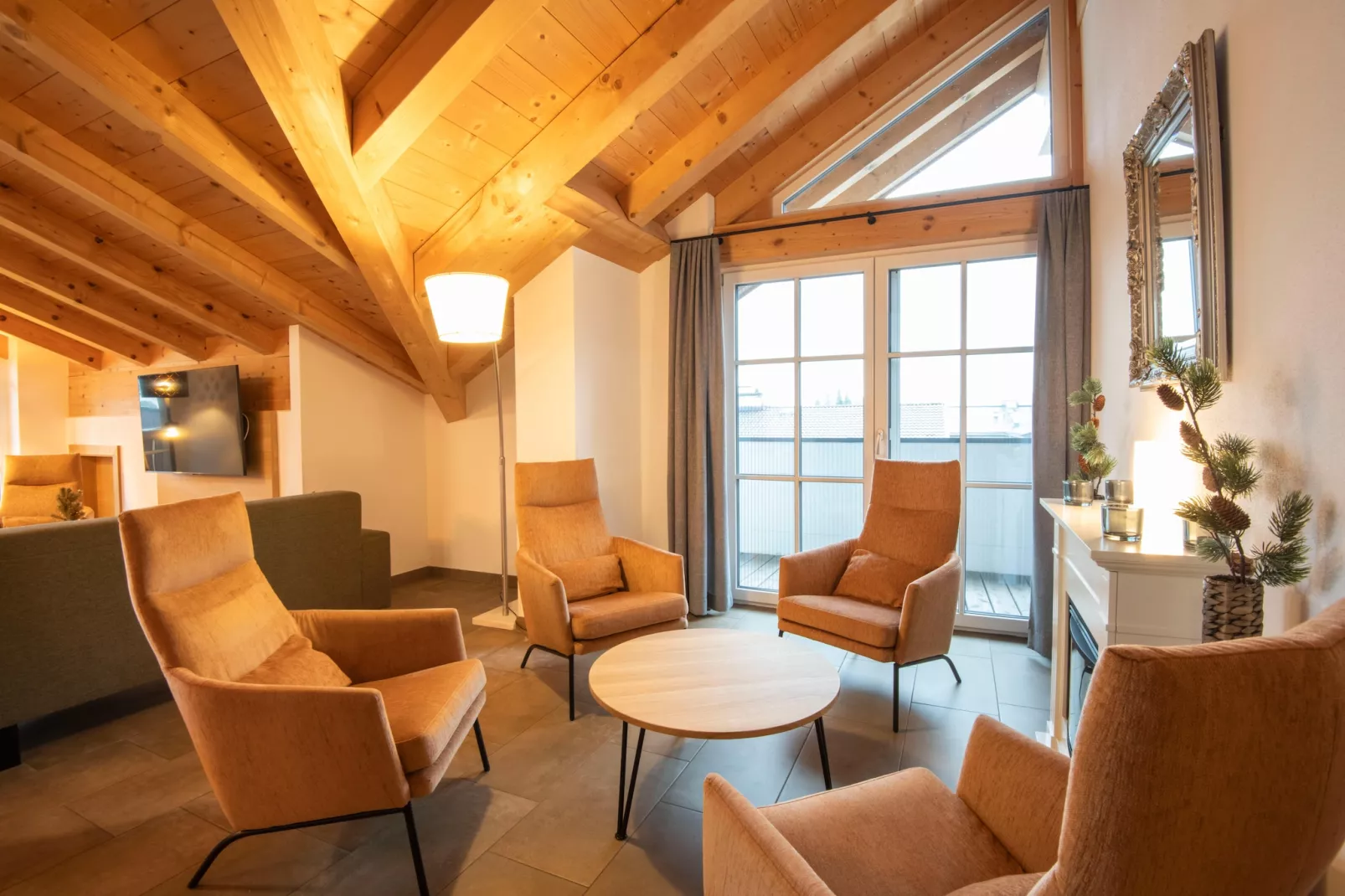 Residenz Edelalm - Penthouse-Woonkamer