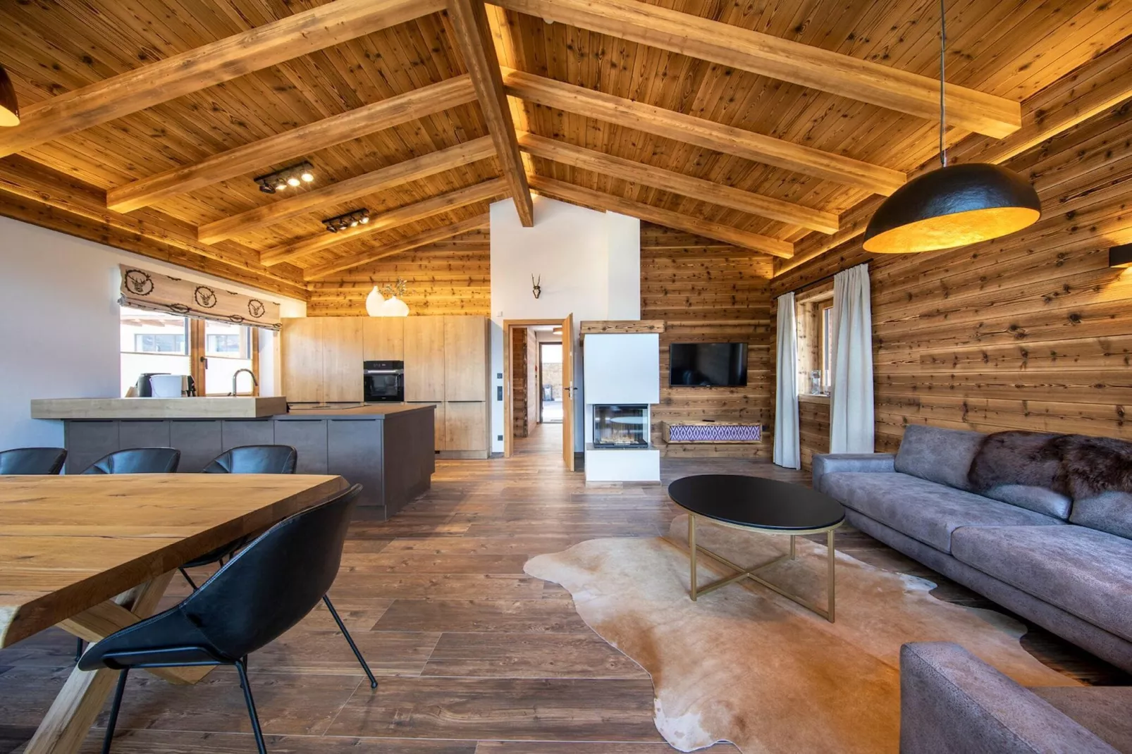 Nationalpark Chalet Ochsenbug-Woonkamer