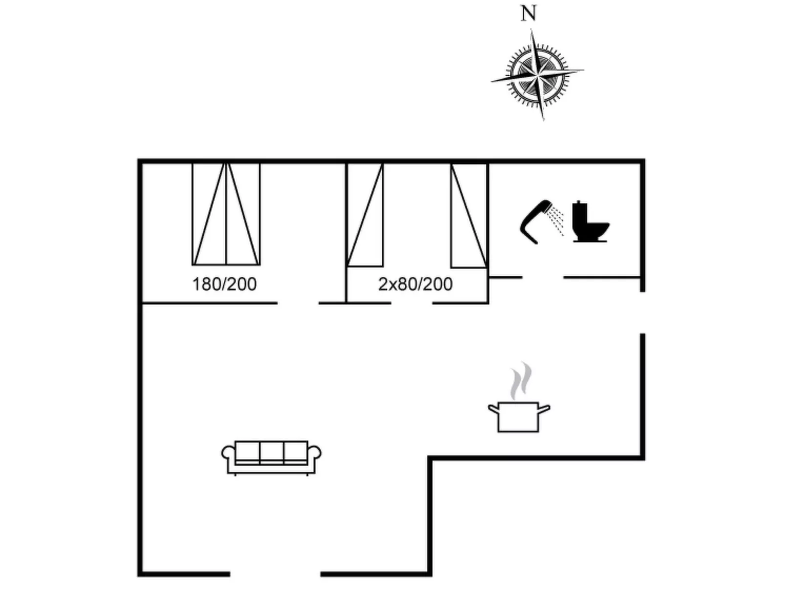 "Ingward" - 300m to the fjord-Binnen