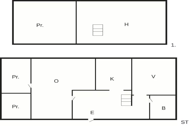 Houten huisje met rustieke charme-Plattegrond