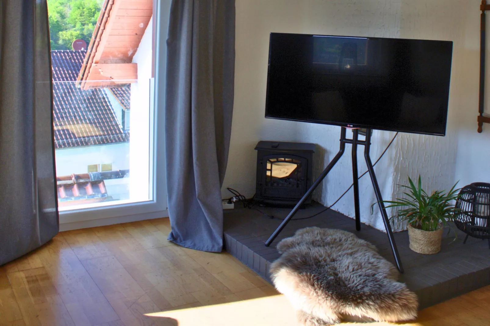 Ferienwohnung Eifelglück mit Dachterrasse-Woonkamer