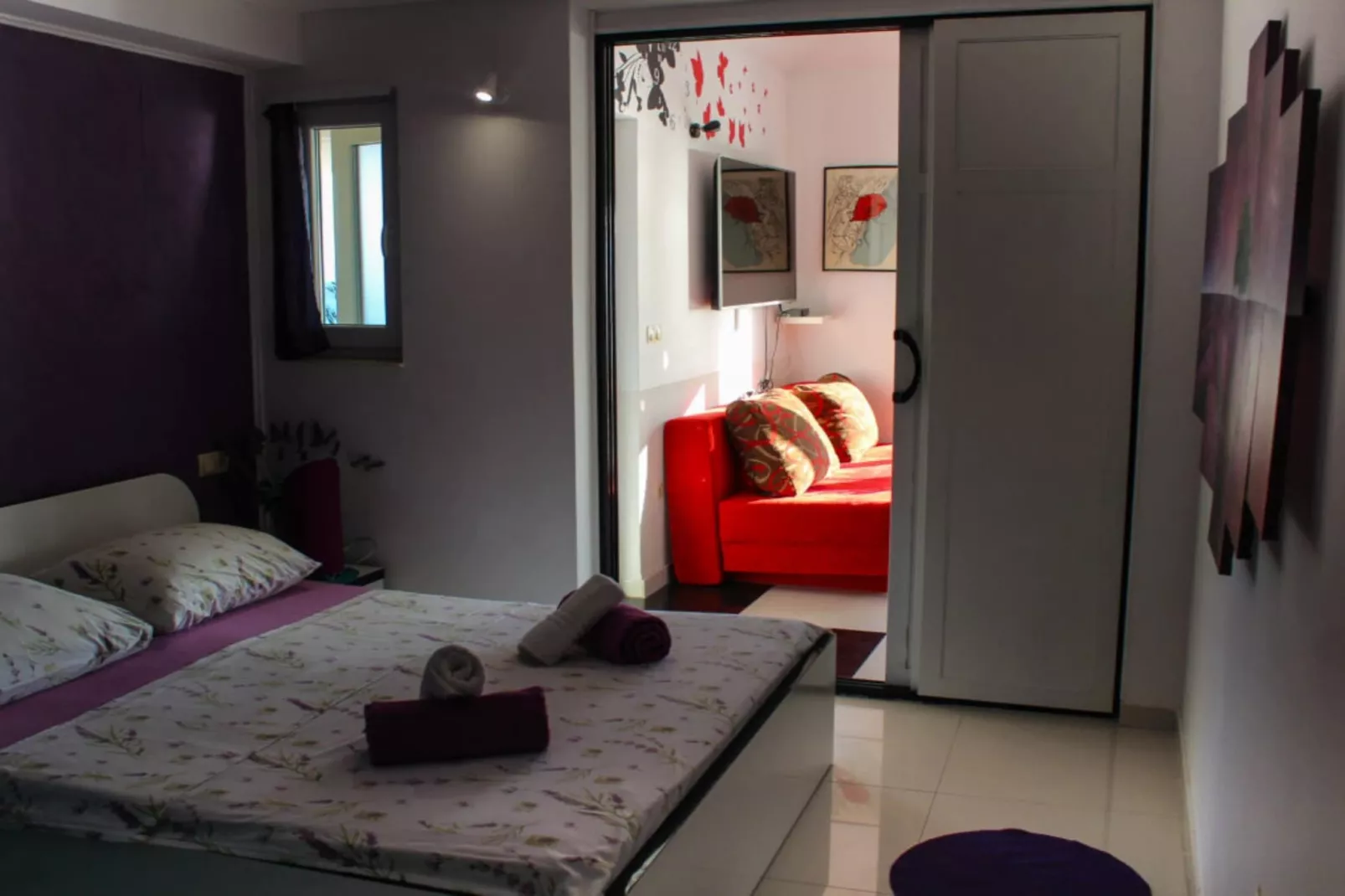 Seafront Apartment Sea Relax with Private Pool - Two Bedroom Apartment with Sea View  and Private Pool-Slaapkamer