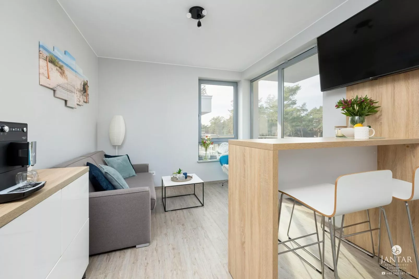 Apartament Grunwaldzka 12c-22 Pobierowo-Woonkamer