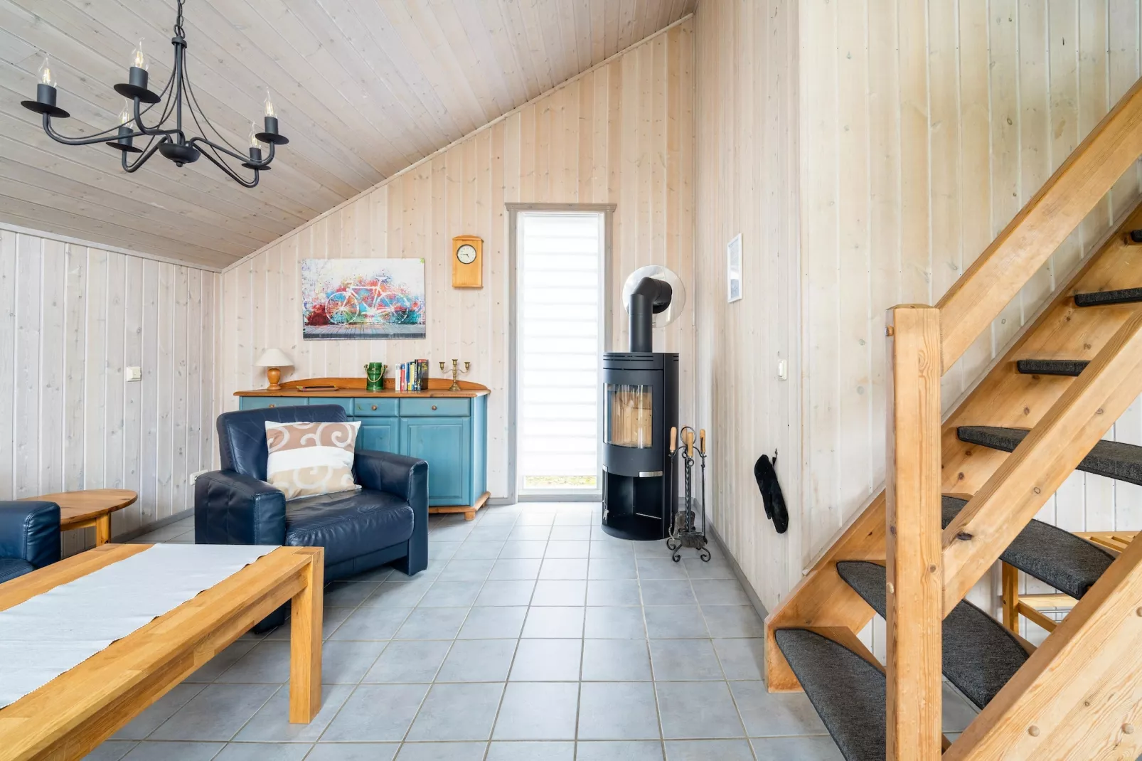 FH Wildgans Comfort mit Sauna & Kaminofen 81 qm 120-Woonkamer