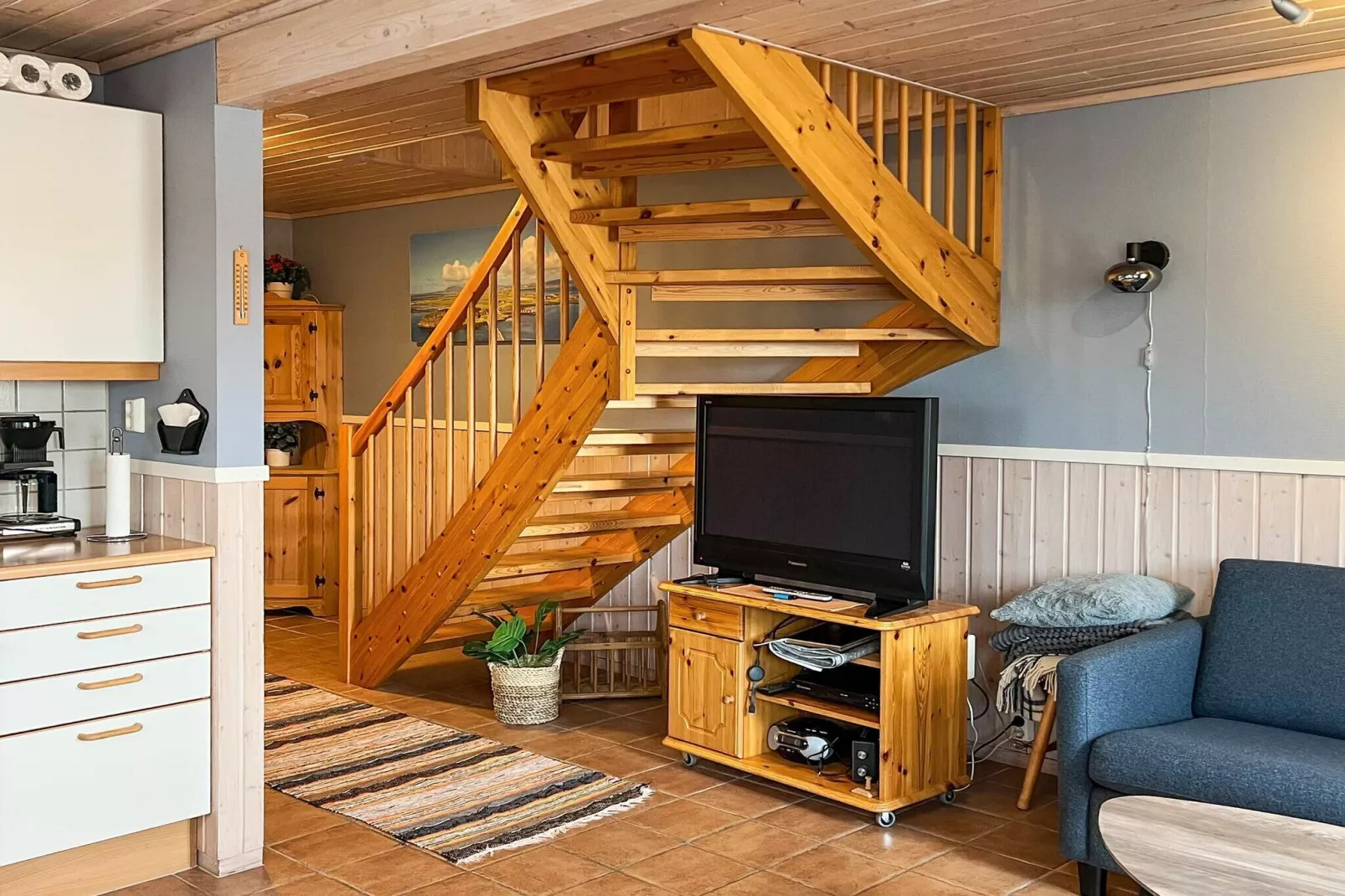 Zeezicht met boten en vissen-Buitenlucht