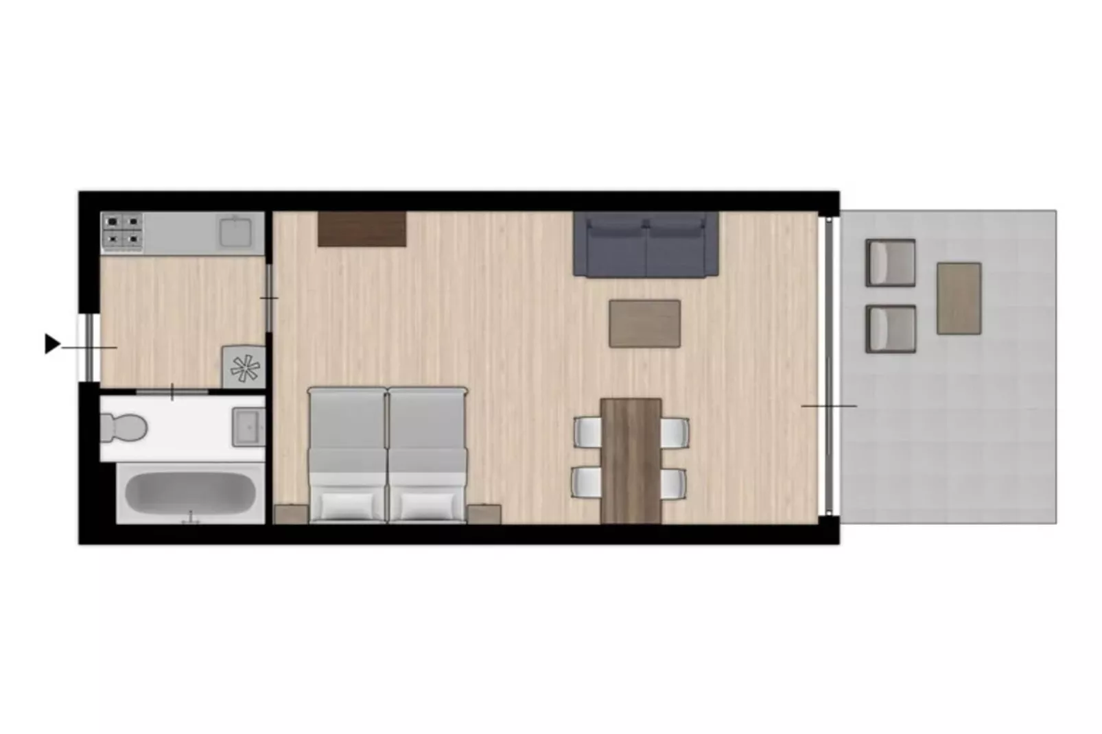 Appartement Comfort 2AR-Hal-ontvangst