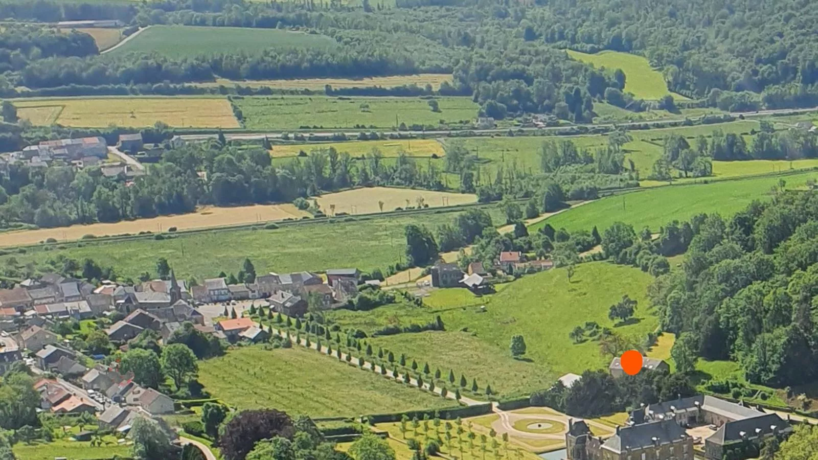 Gite du Moulin-Gebieden zomer 1km