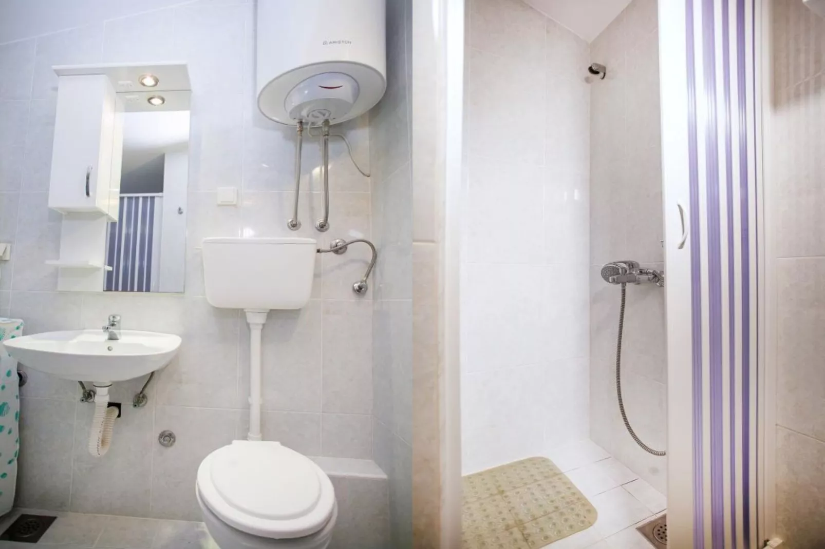 Comfortable Stay with Sea View in Petrovac - Comfort One Bedroom Apartment with Balcony 4-Badkamer