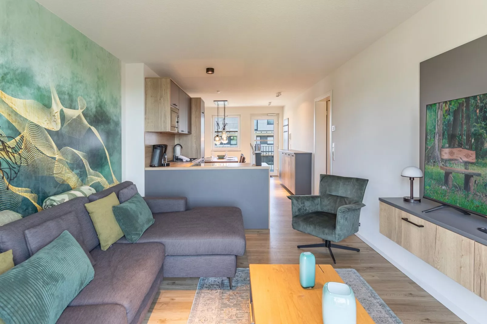 Sandbank de Luxe 7 auf Nordstrand-Woonkamer