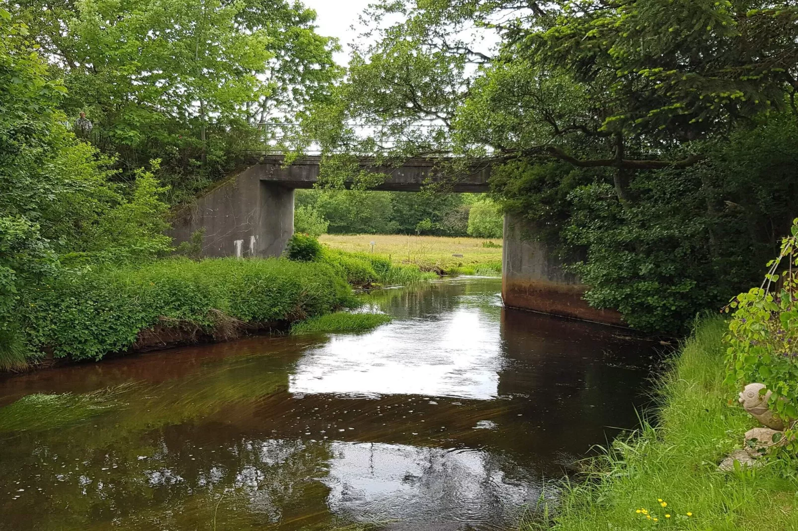 Afgelegen oase bij Kvie-meer-By Traum-Waterzicht