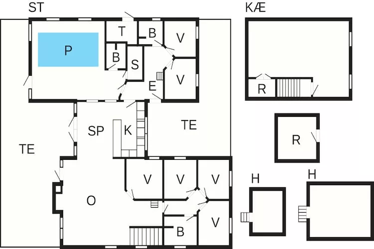 20 persoons vakantie huis in Glesborg-Plattegrond
