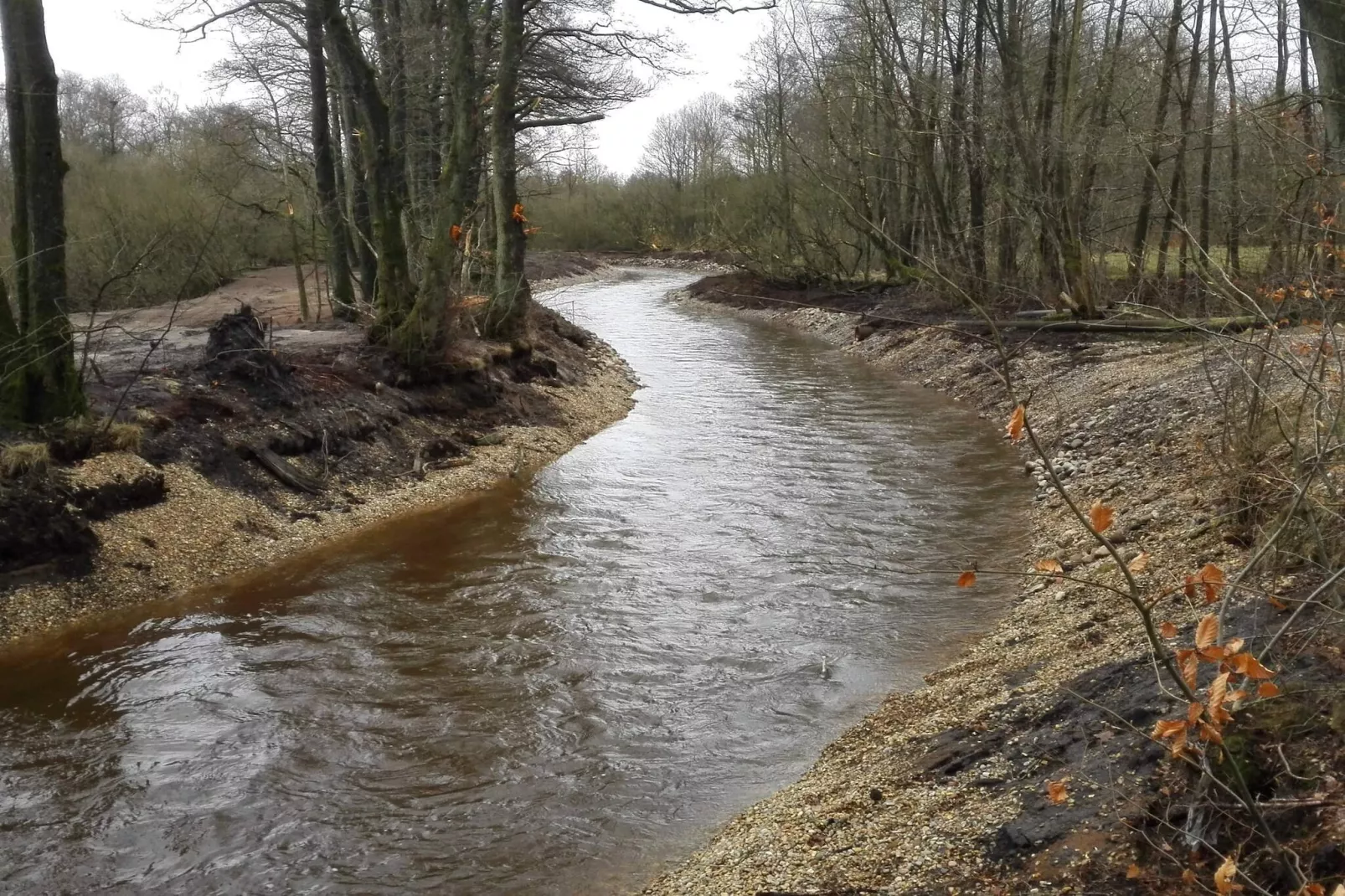 Afgelegen oase bij Kvie-meer-By Traum-Waterzicht