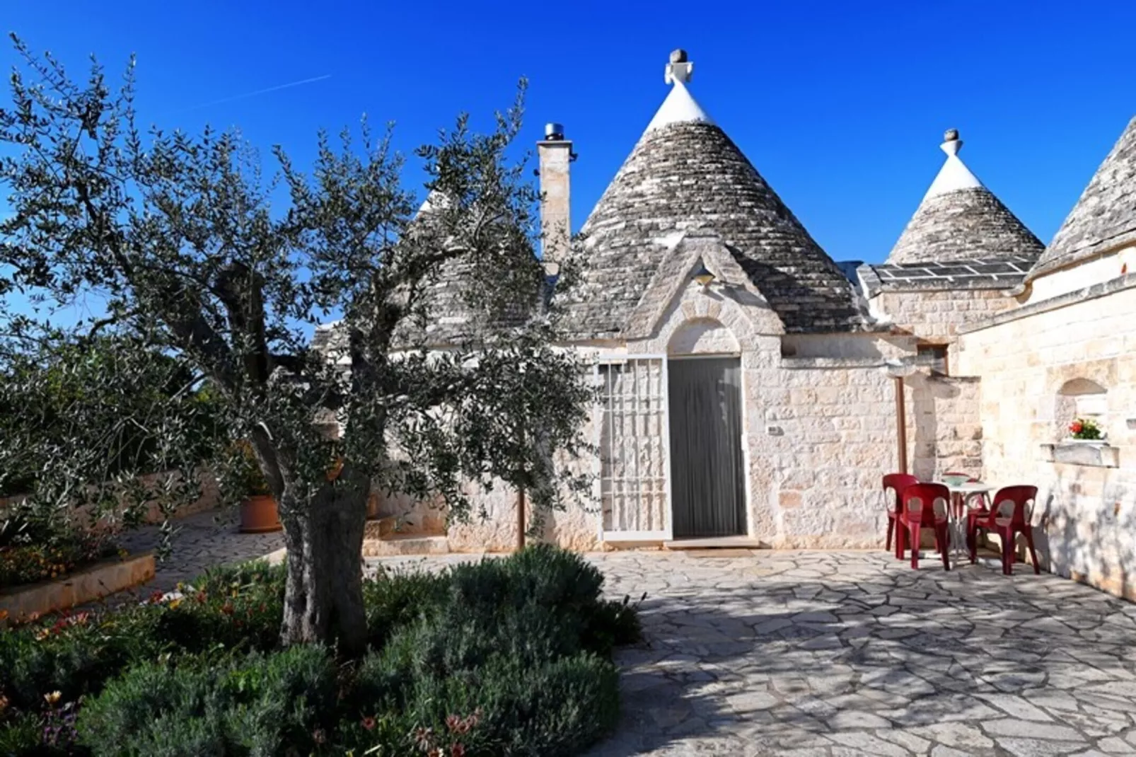 Holiday home Cisternino-Trullo Ulivo Antico-Buitenkant zomer