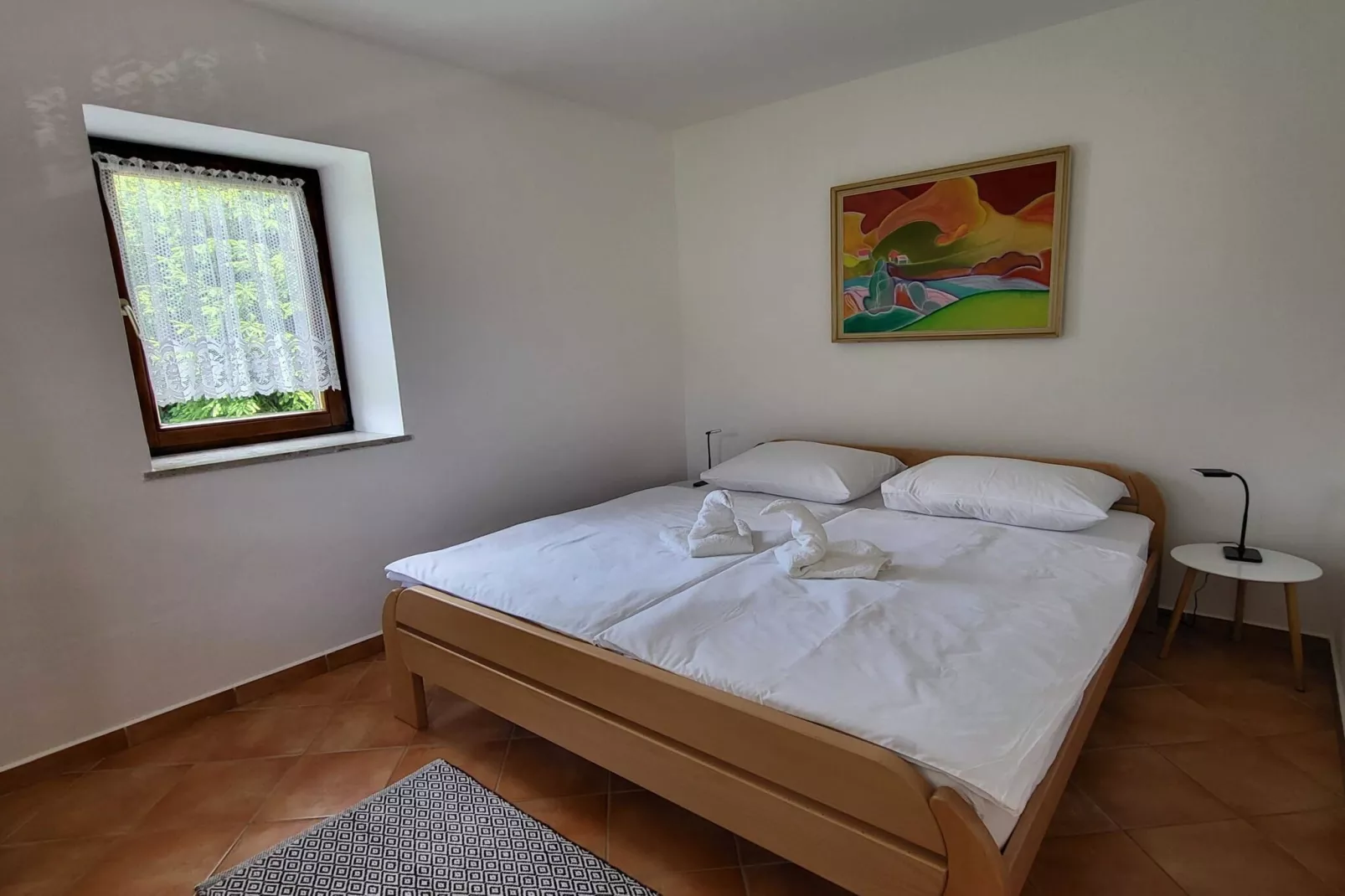 Peaceful Countryside Holiday Home with Terrace - One Bedroom Holiday Home with Terrace-Slaapkamer