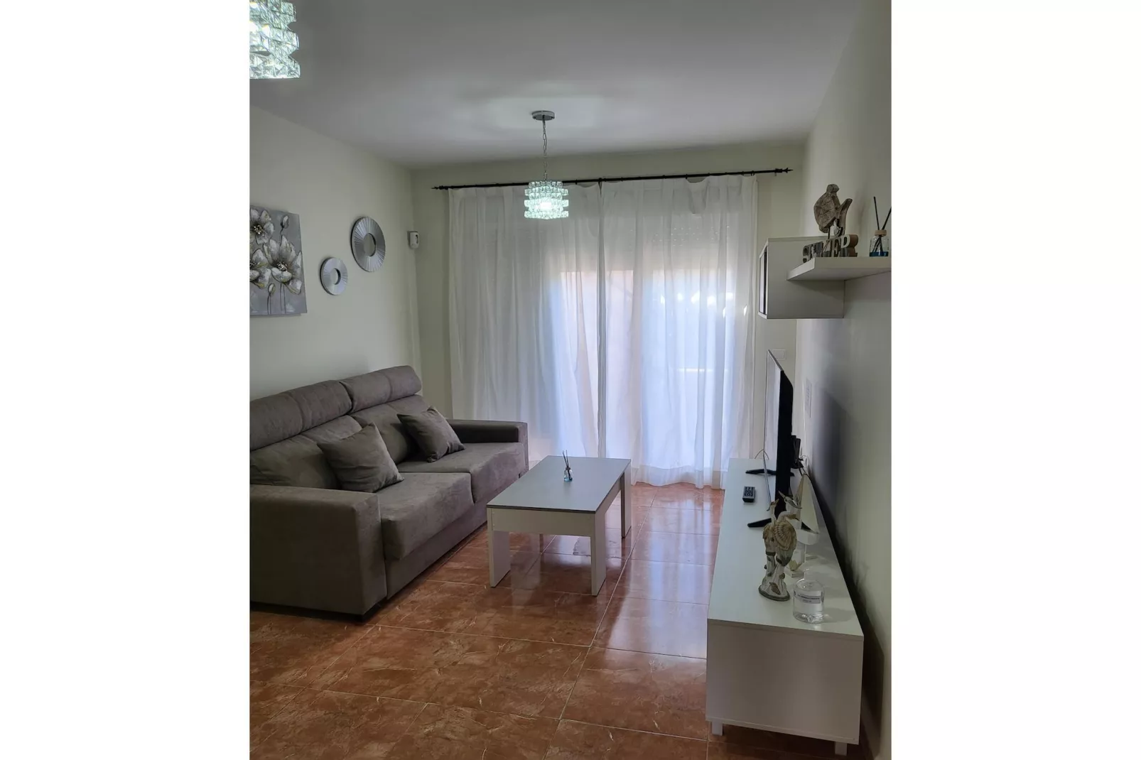CT 351 AL - Faro's Atico Duplex con piscina privada - Vera Playa-Woonkamer