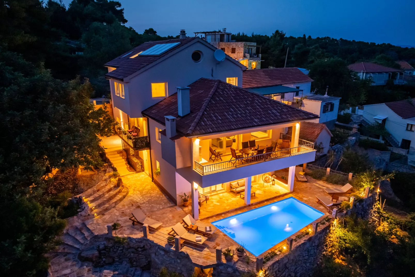 Sea view Villa Amaria-Buitenkant zomer