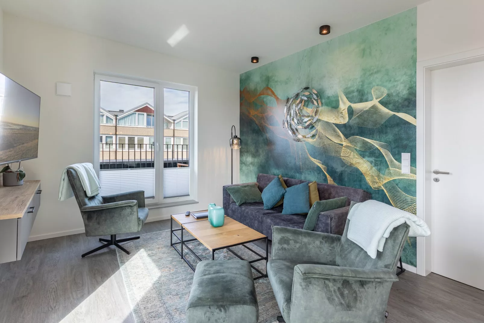 Penthouse de Luxe auf Nordstrand-Woonkamer