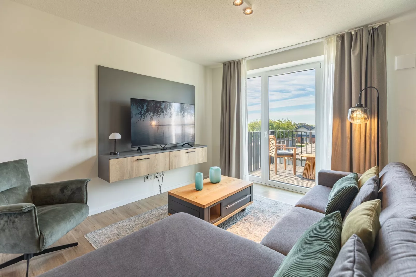 Sandbank de Luxe 7 auf Nordstrand-Woonkamer