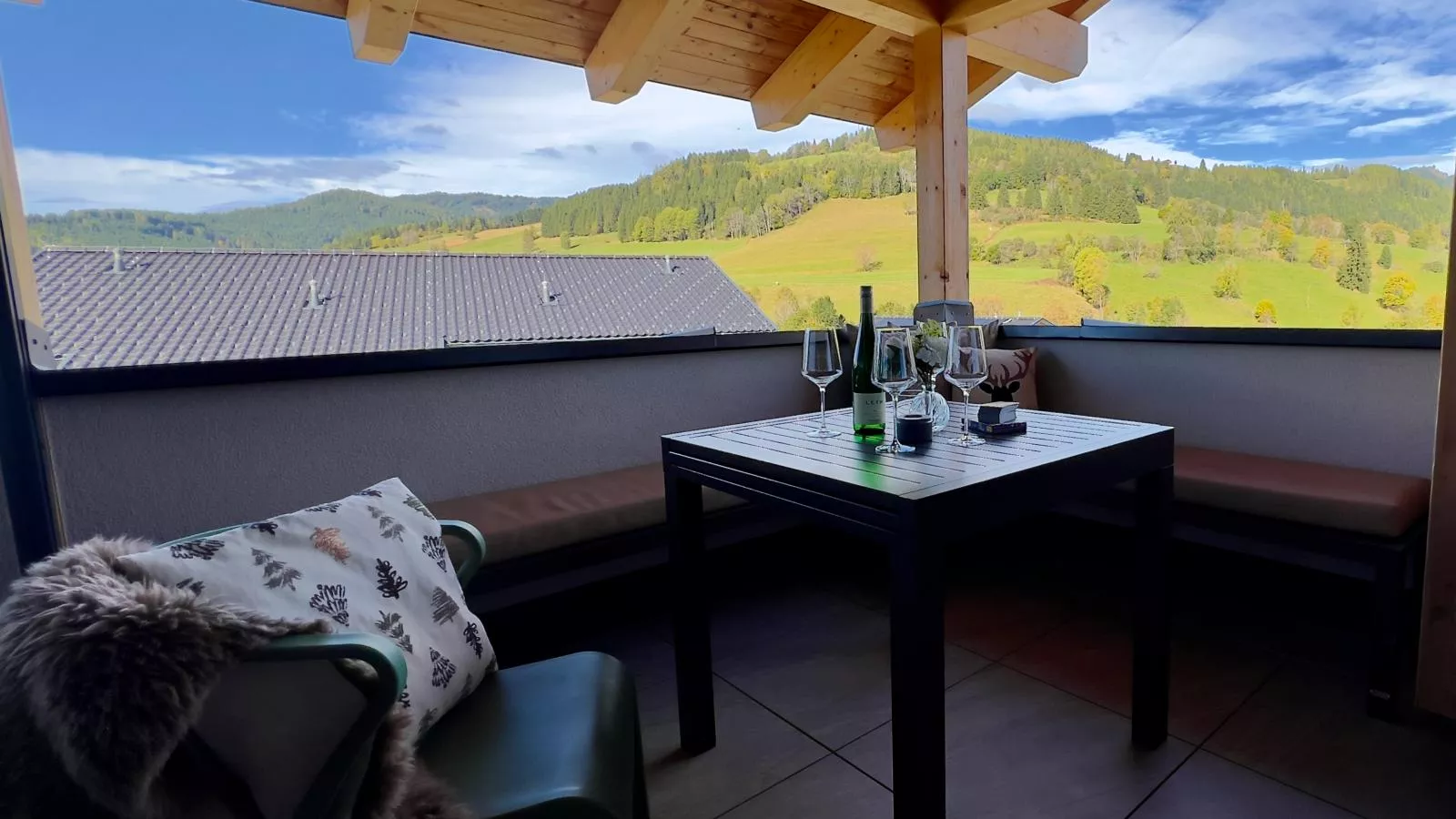 Almchalet Alpenglück-Terrasbalkon