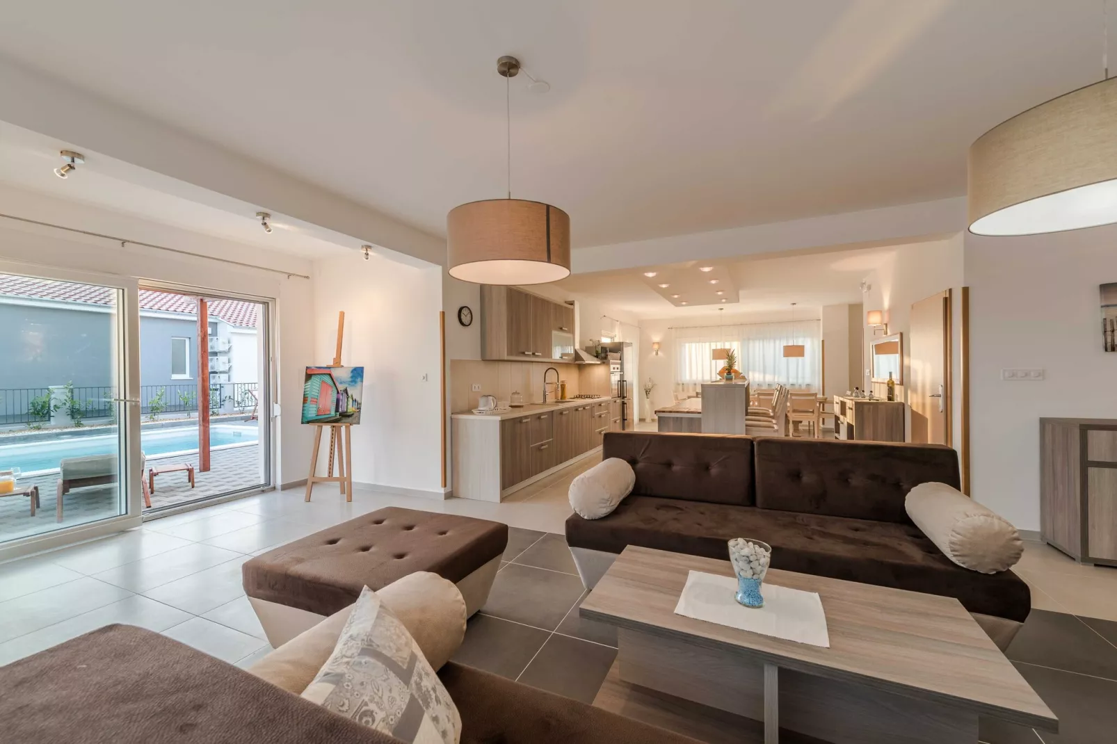 Luxury Escape with Swimming Pool & Modern Design -Deluxe Four Bedroom Villa with Private Pool (Villa 6)-Woonkamer