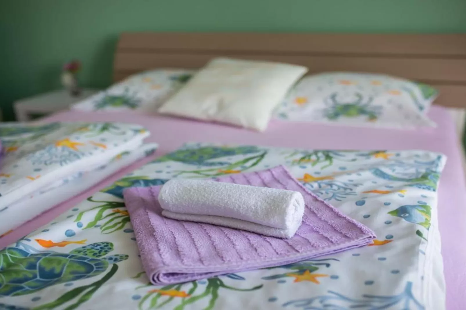 Apartments Melanie - Oprić Hills  Three bedroom apartment with balcony and sea view (A)-Slaapkamer