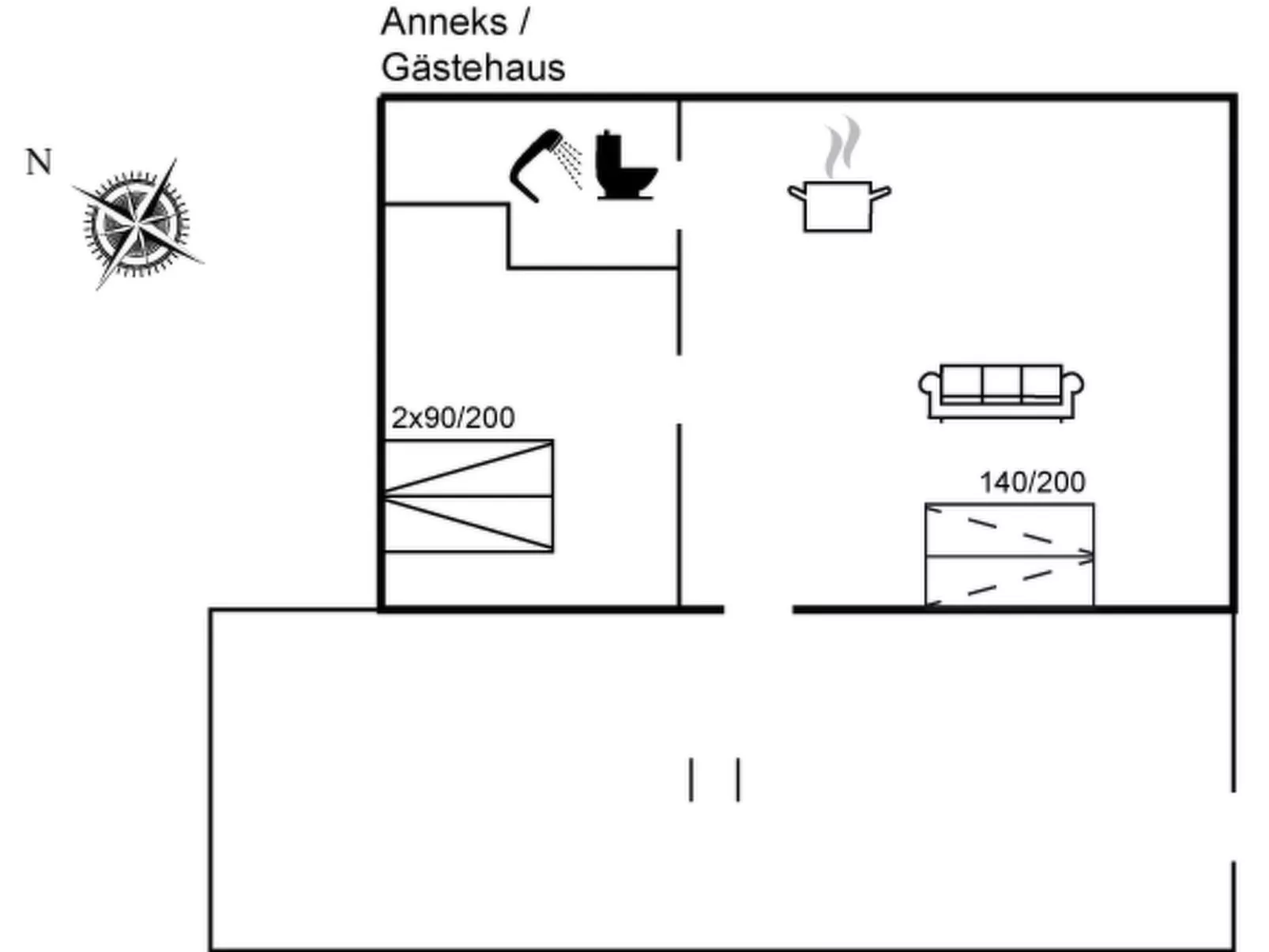 "Arlene" - 800m from the sea-Binnen