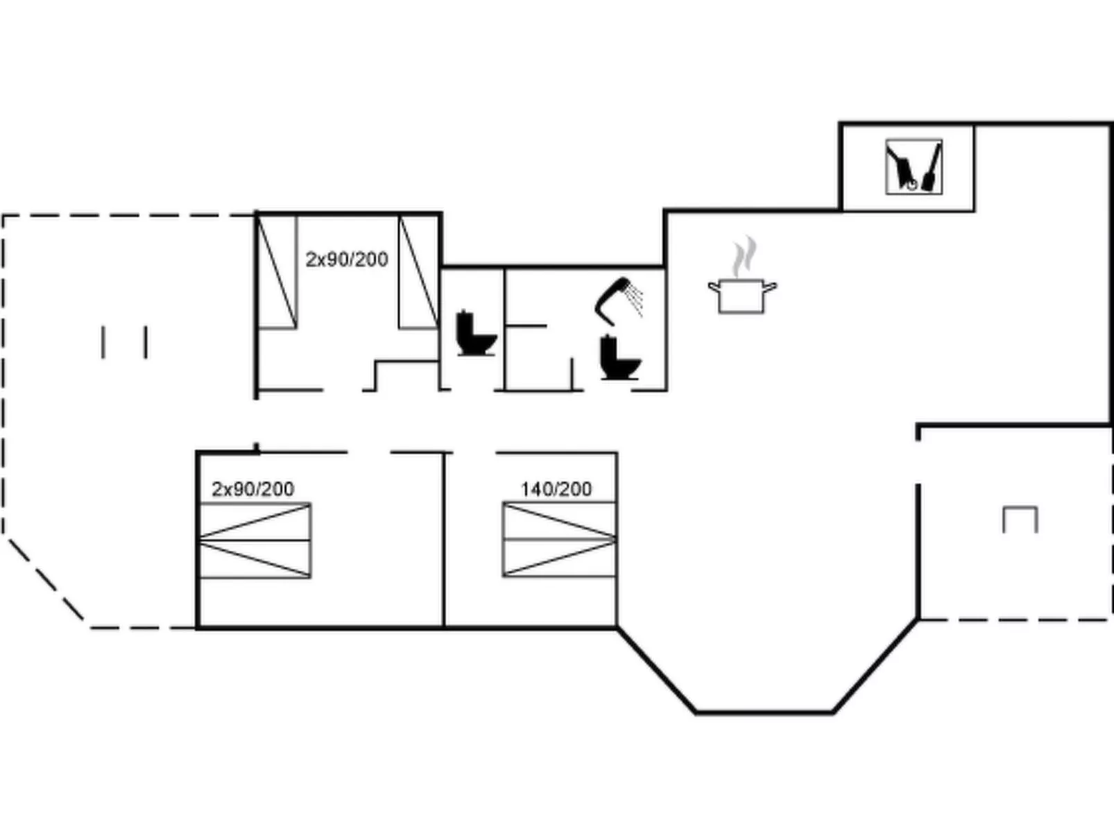 "Klint" - 1.7km from the sea-Binnen