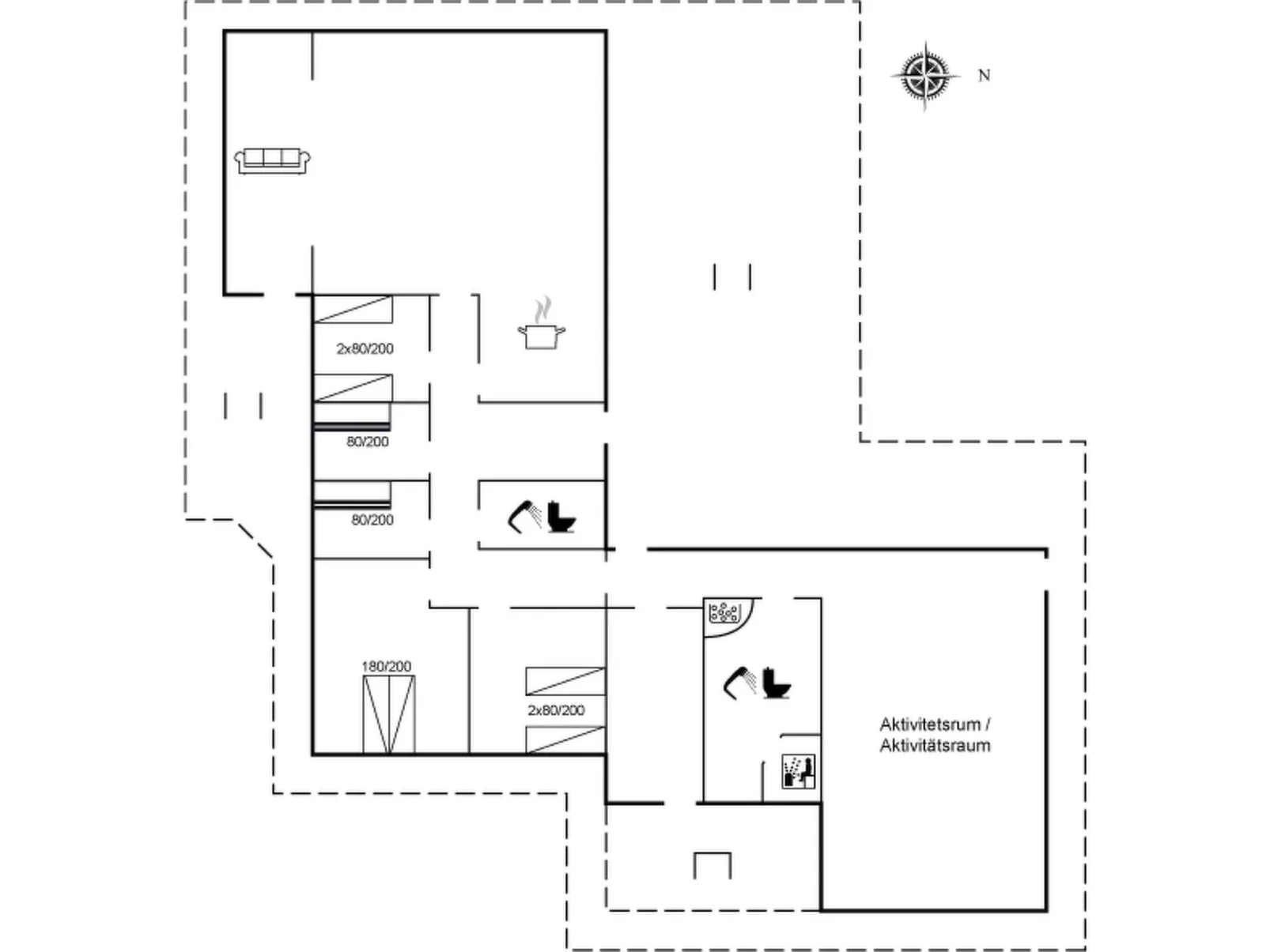 "Germund" - 770m from the sea-Binnen