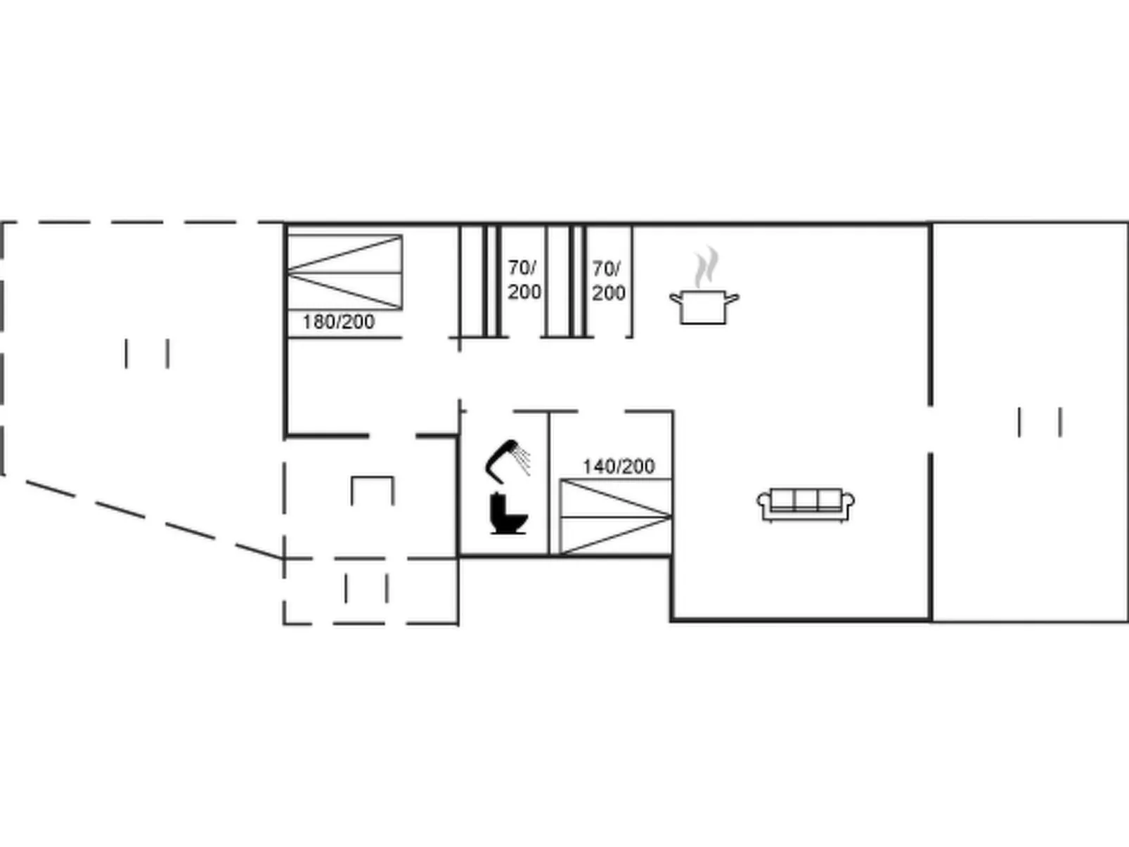 "Detlef" - 400m from the sea-Binnen