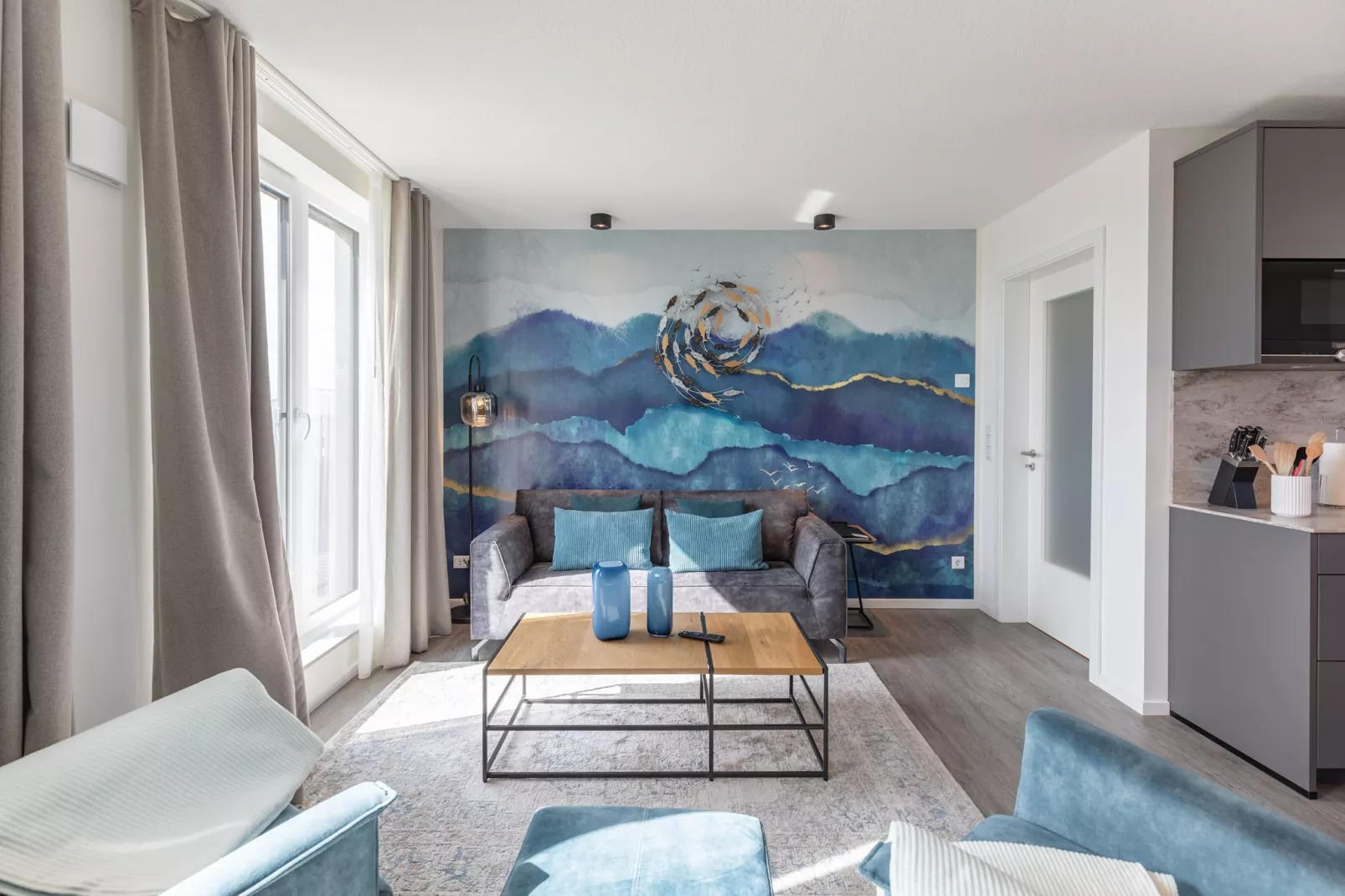 Deichblick de Luxe auf Nordstrand-Woonkamer