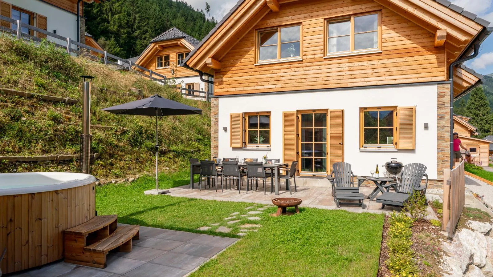 Alpenjoy Lodge-Tuinen zomer