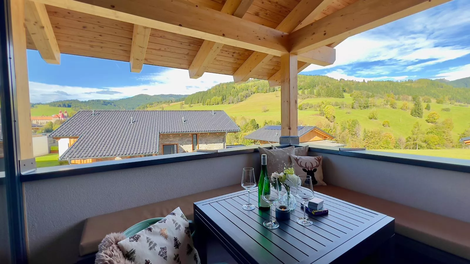 Almchalet Alpenglück-Terrasbalkon