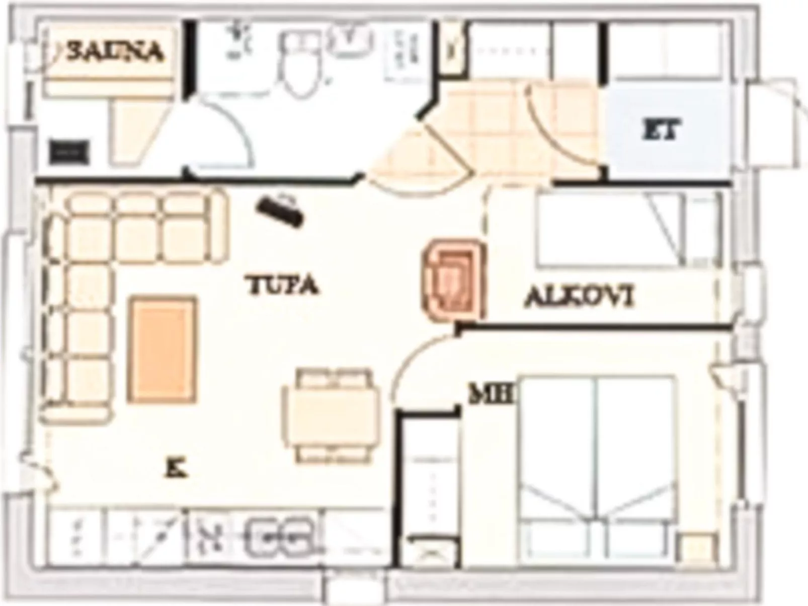 Outapailakka j 9 - Binnen