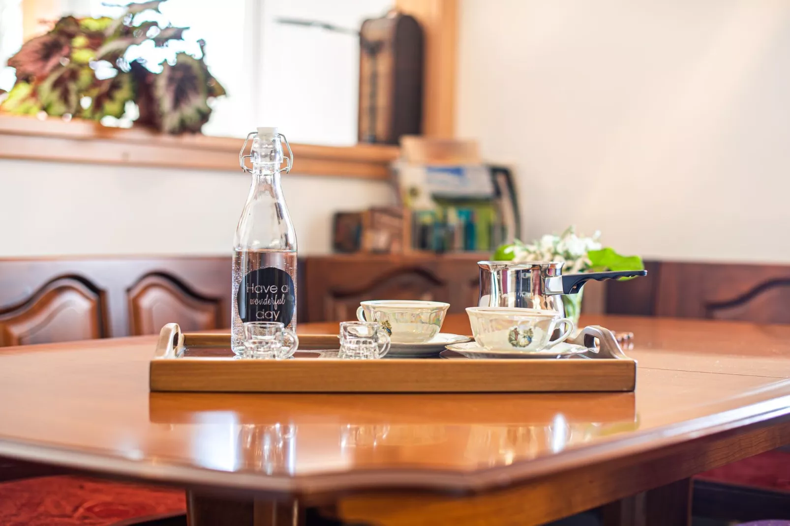 Holiday Home Slap with Sauna and BBQ - Two Bedroom Holiday Home-Eetkamer