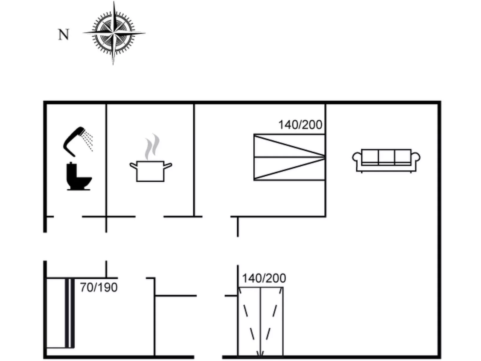 "Fedder" - 700m from the sea-Binnen