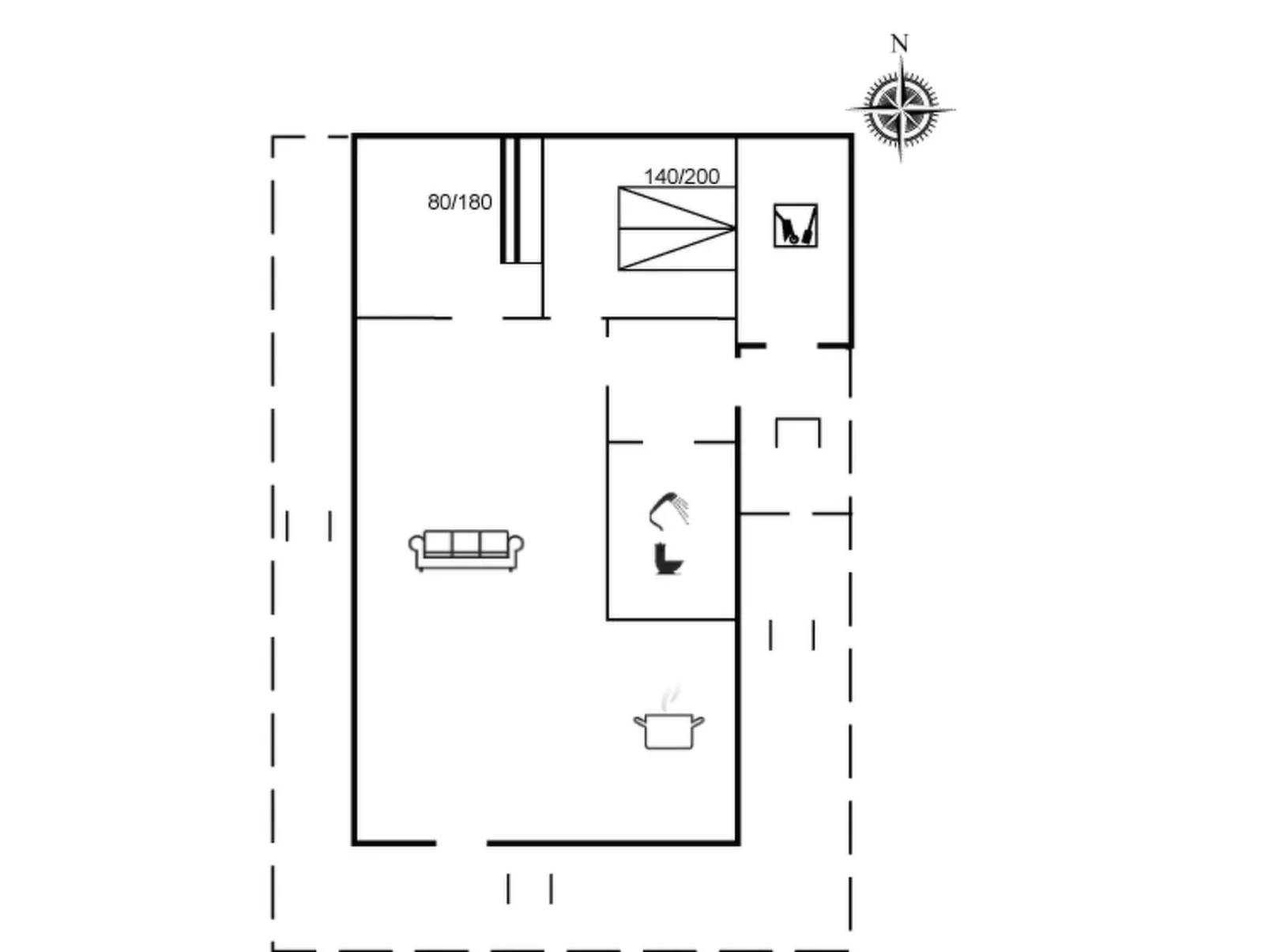 "Jerk" - 250m from the sea-Binnen