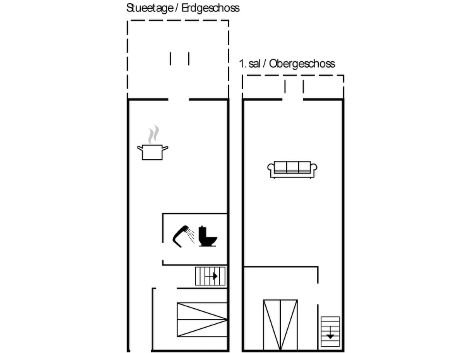 "Knud" - 2m from the sea-Binnen