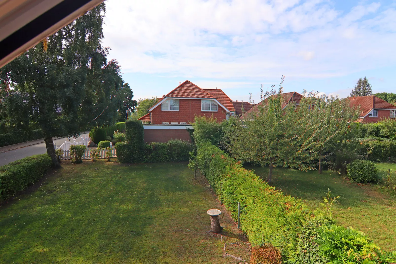 Ferienhaus Rebhuhnweg-Uitzicht zomer