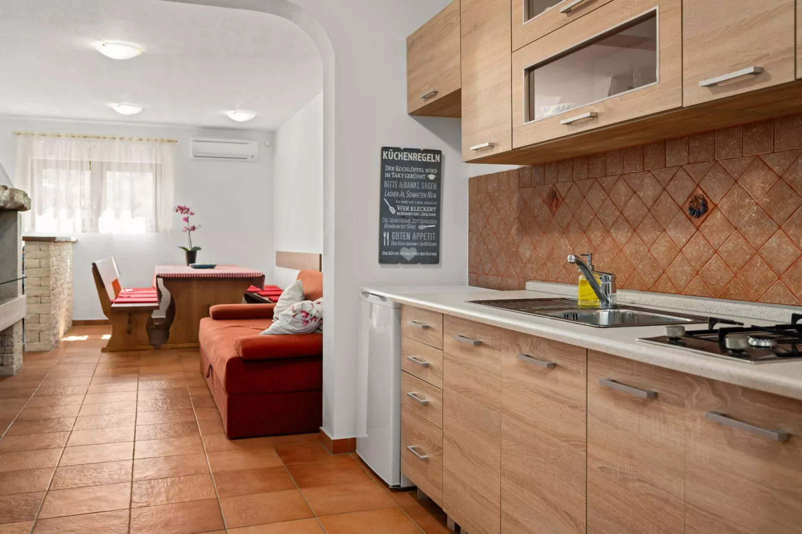 Holiday Home Mlačić - Three Bedroom Holiday Home with Pool-Keuken