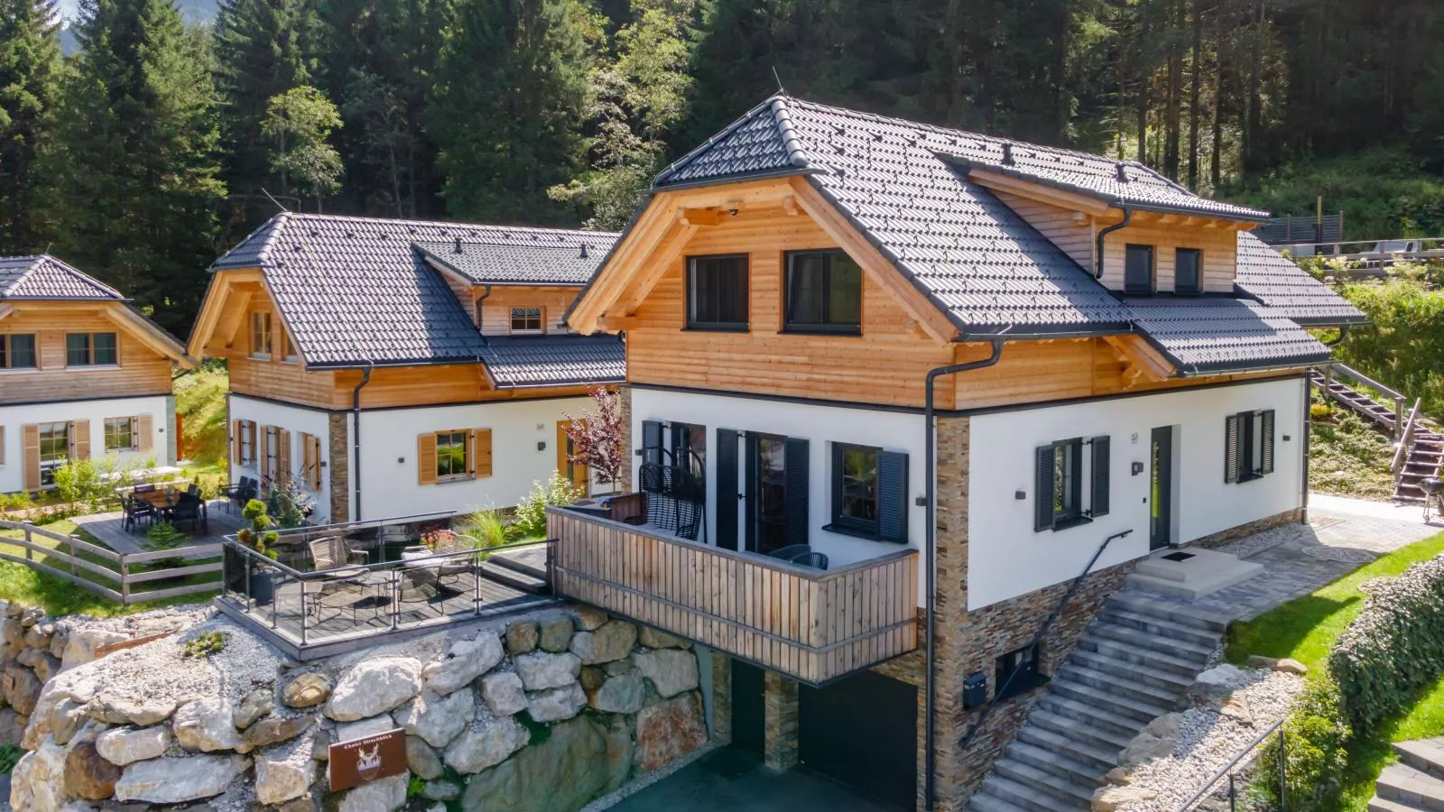 Chalet Hirschblick-Buitenkant zomer