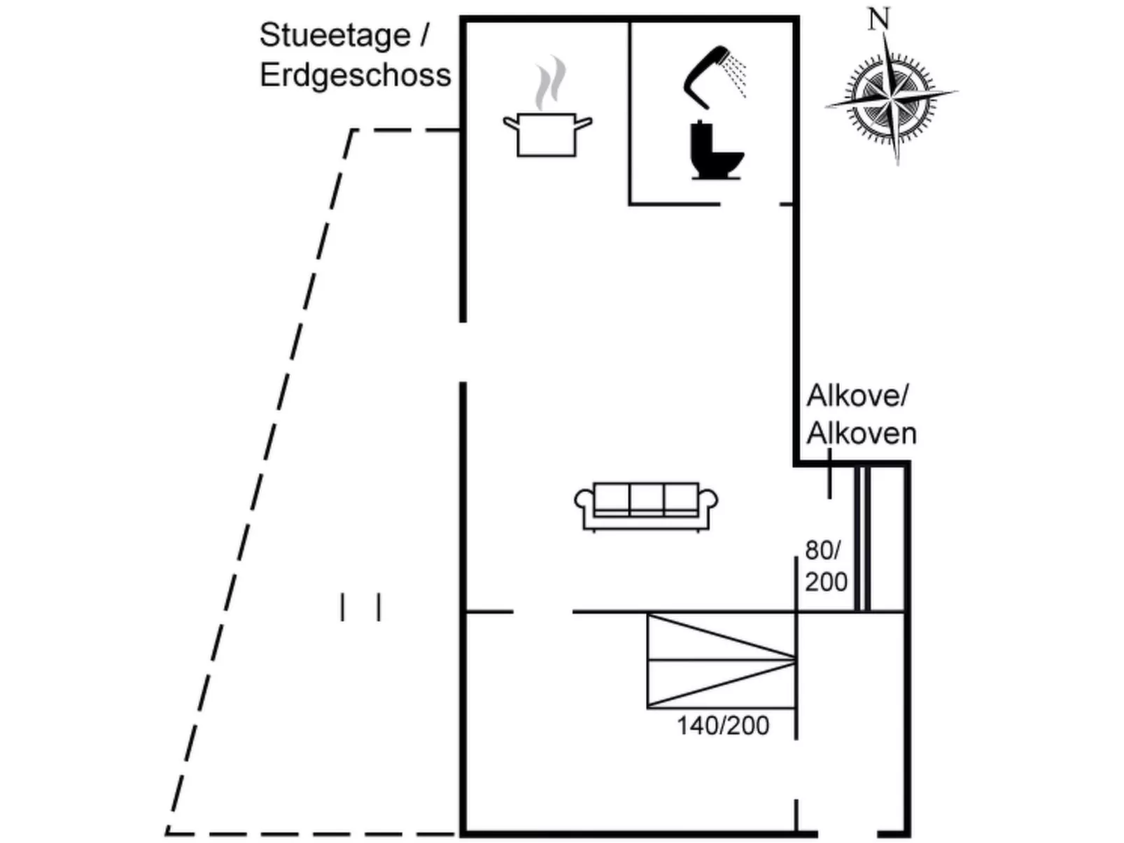"Ingert" - 250m from the sea-Binnen