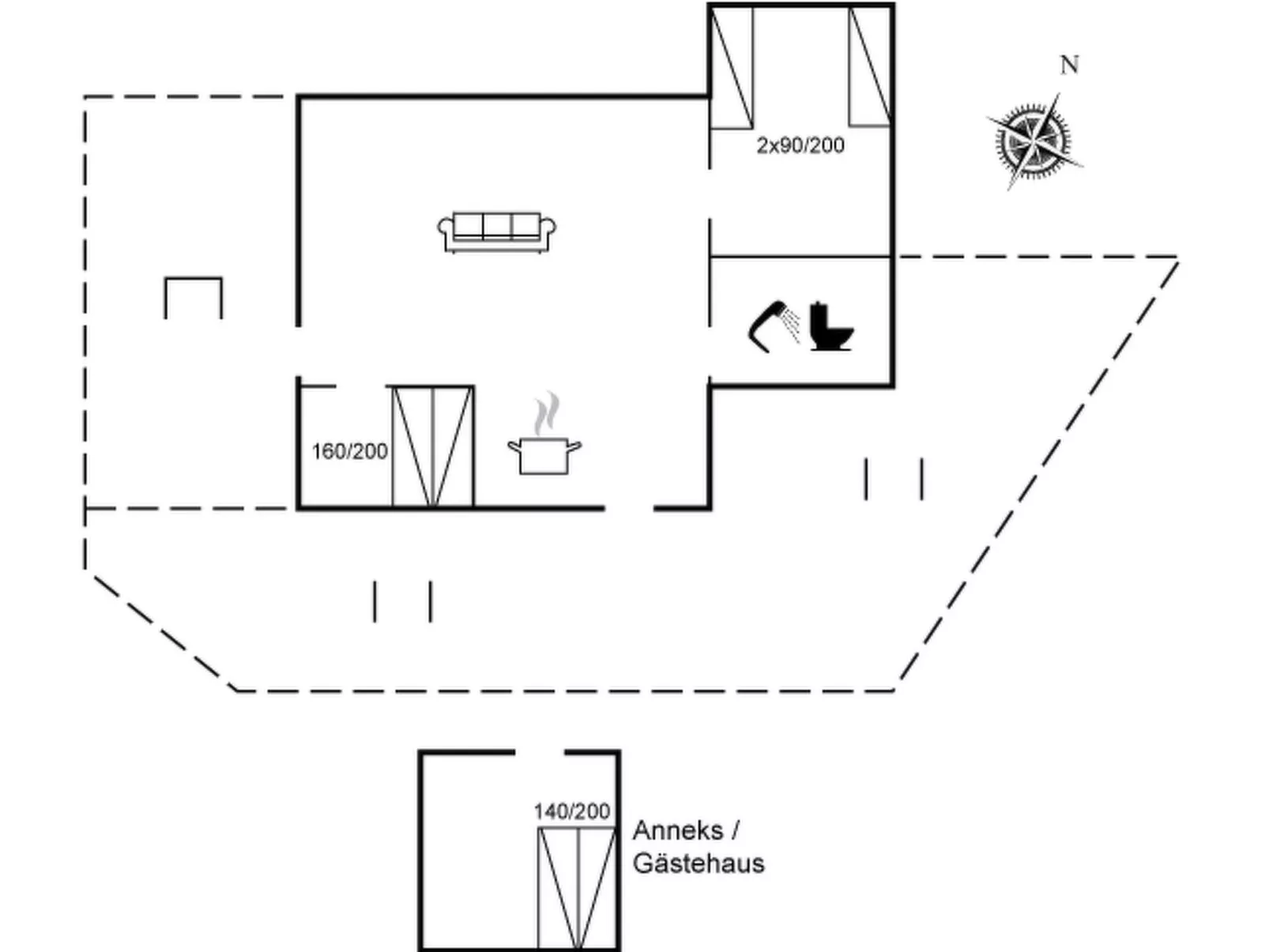 "Dwerg" - 500m from the sea-Binnen