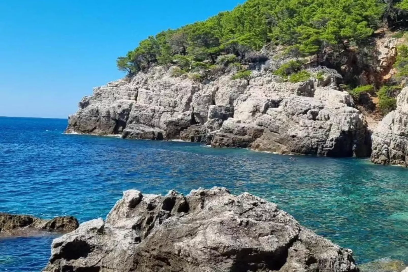 Apartments Franka Saplunara-Twin Room with Terrace and Sea view  No1-Sfeer