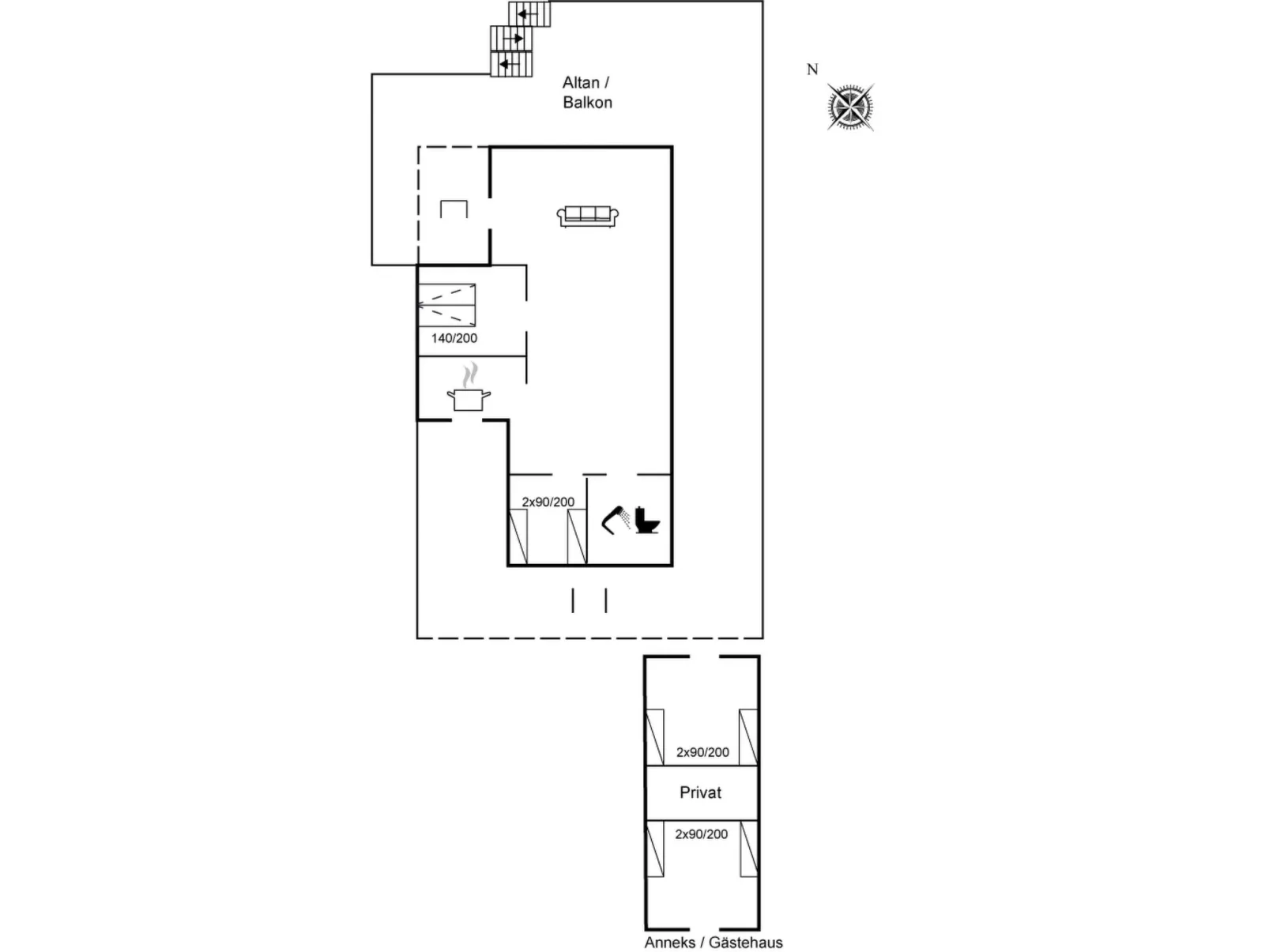 "Answald" - 10m from the sea-Binnen