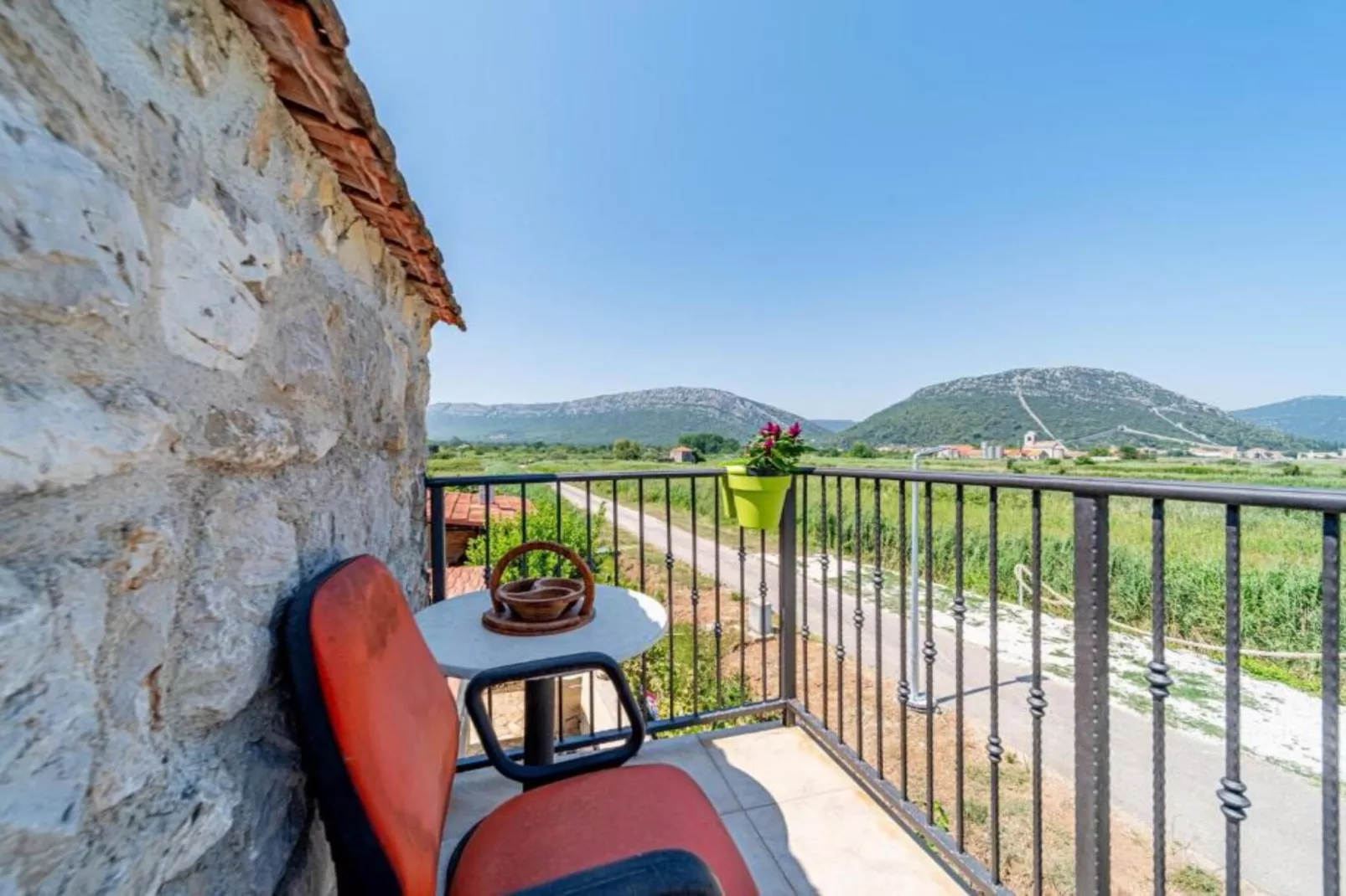 Natur Olive House Ston-Terrasbalkon