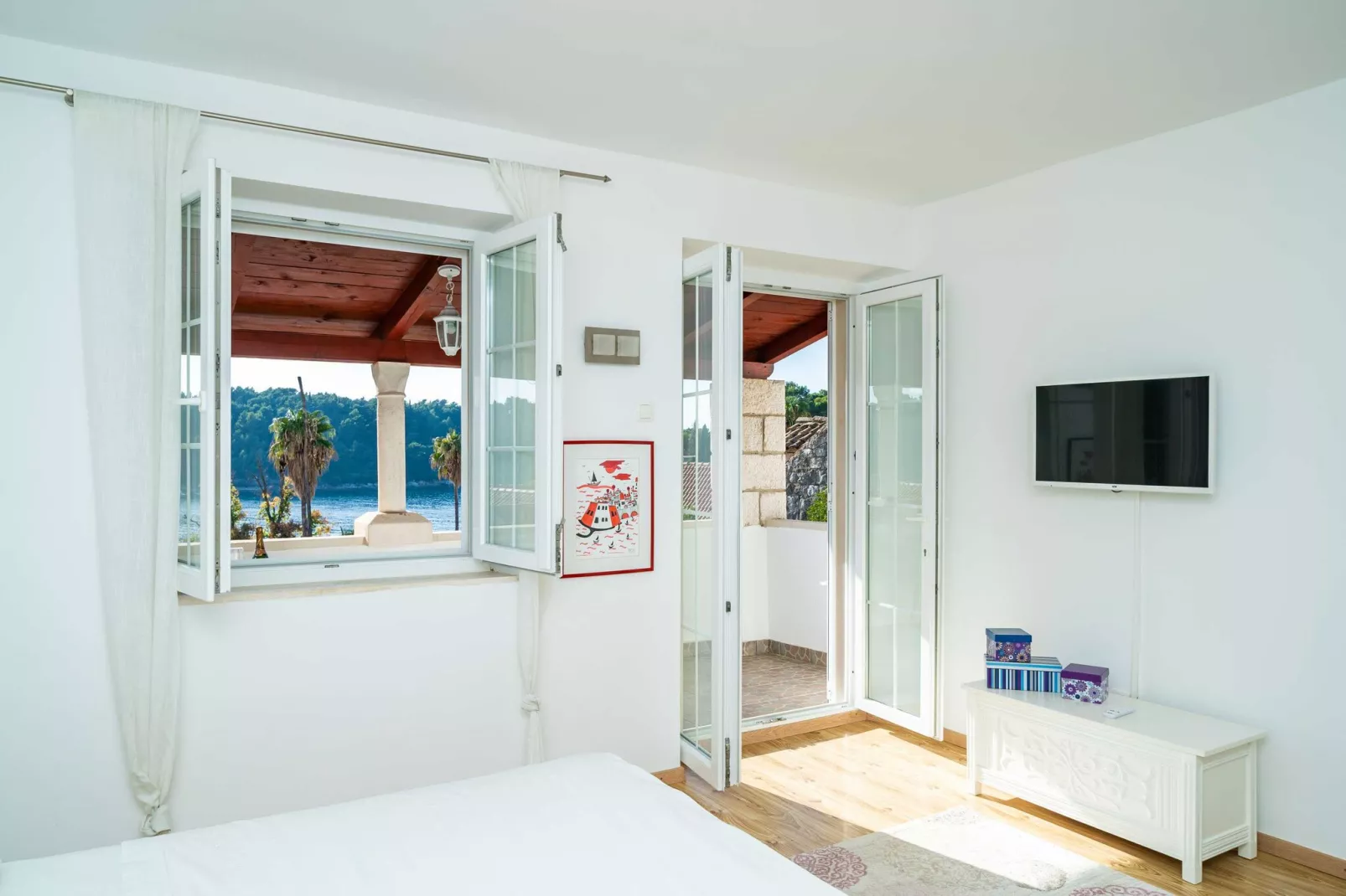 Villa Vista Old Town - Four Bedroom House with Terrace and Sea View-Slaapkamer