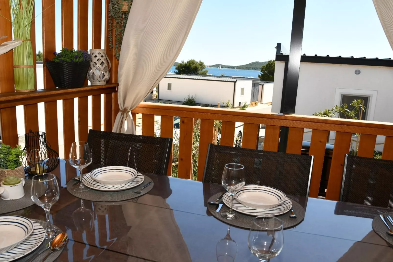 Mobile Home With Terrace And Sea View (Azzuro)-Buitenlucht