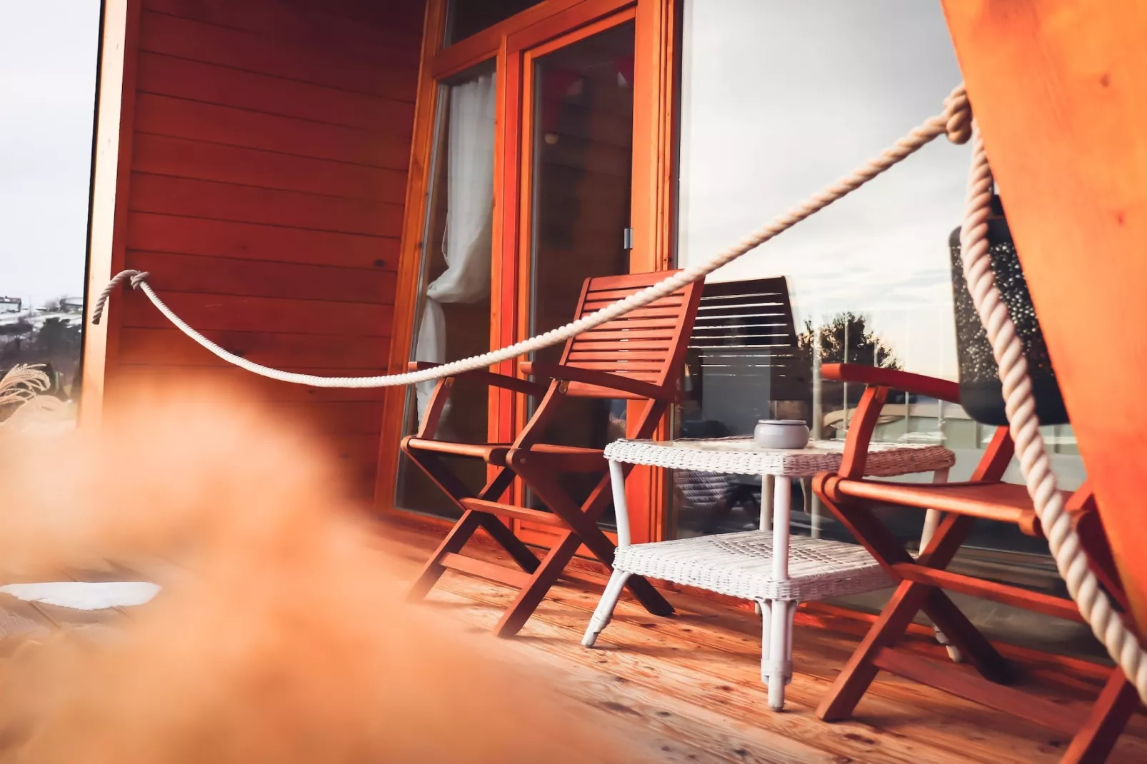 Rustic Refuge Glamping with Hot-Tub and Sauna - Double room with Terrace-Terrasbalkon